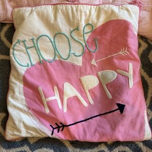 Pottery Barn Teen “Choose Happy” Pillow cover